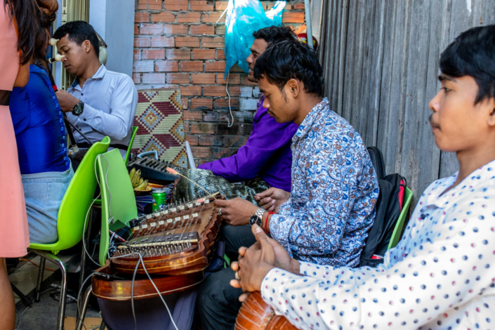 Musiciens au cours d'un mariage cambodgien
