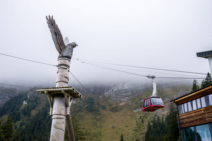 Pilatus Kulm, Suisse, Telepherique et aigle